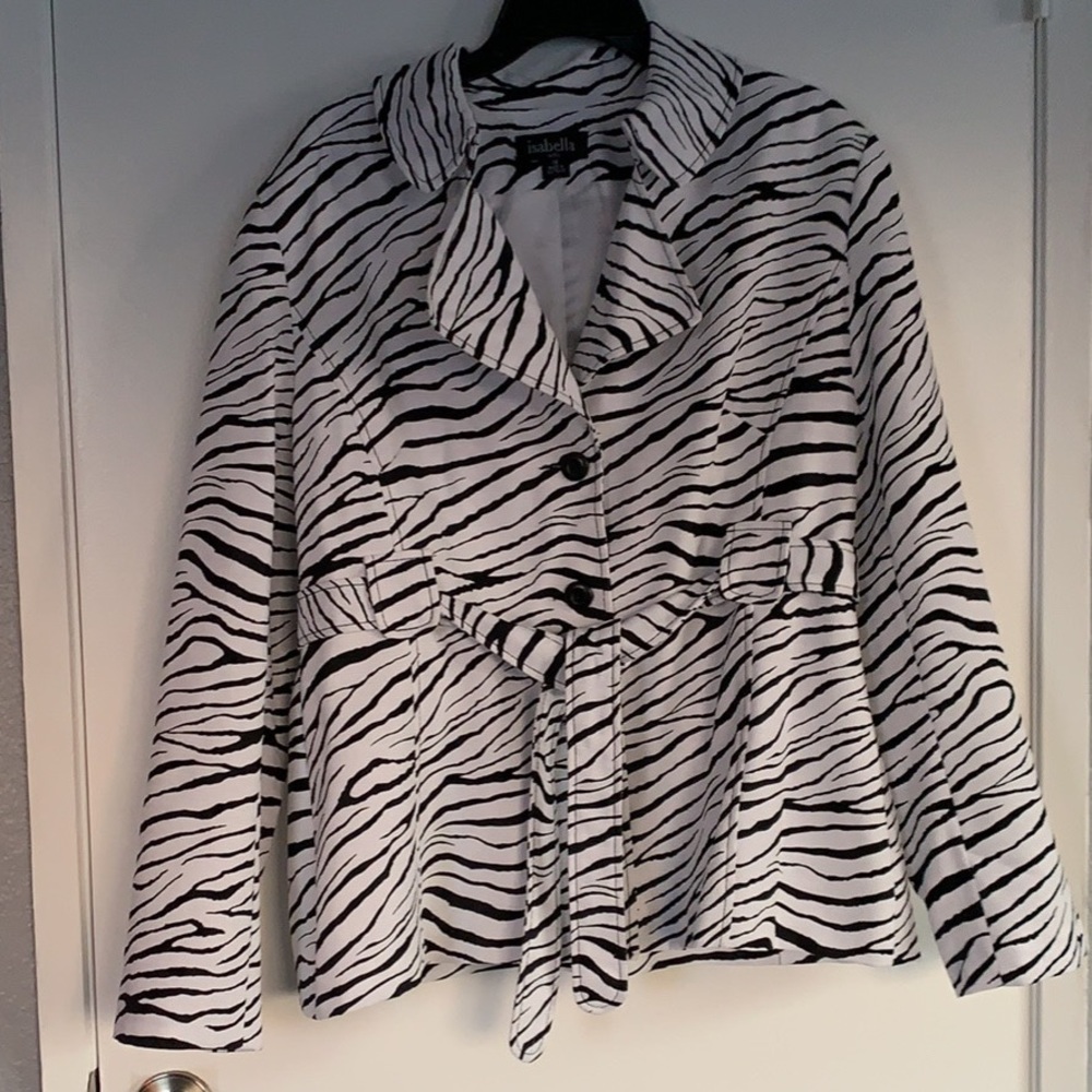 Isabella coat zebra print
